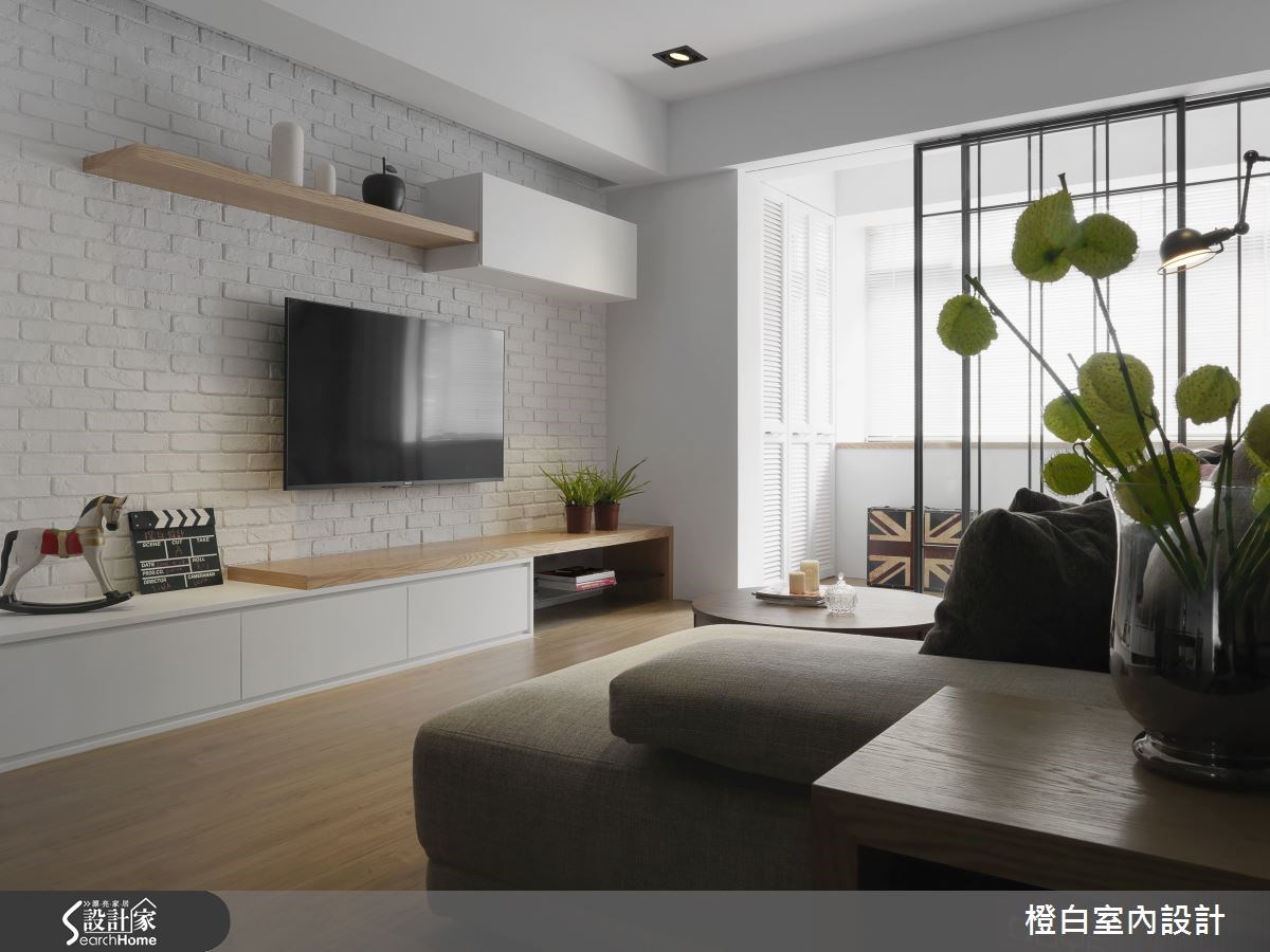 34坪老屋(16~30年)＿混搭風客廳案例圖片＿橙白室內裝修設計工程有限公司＿橙白_45翠園之7