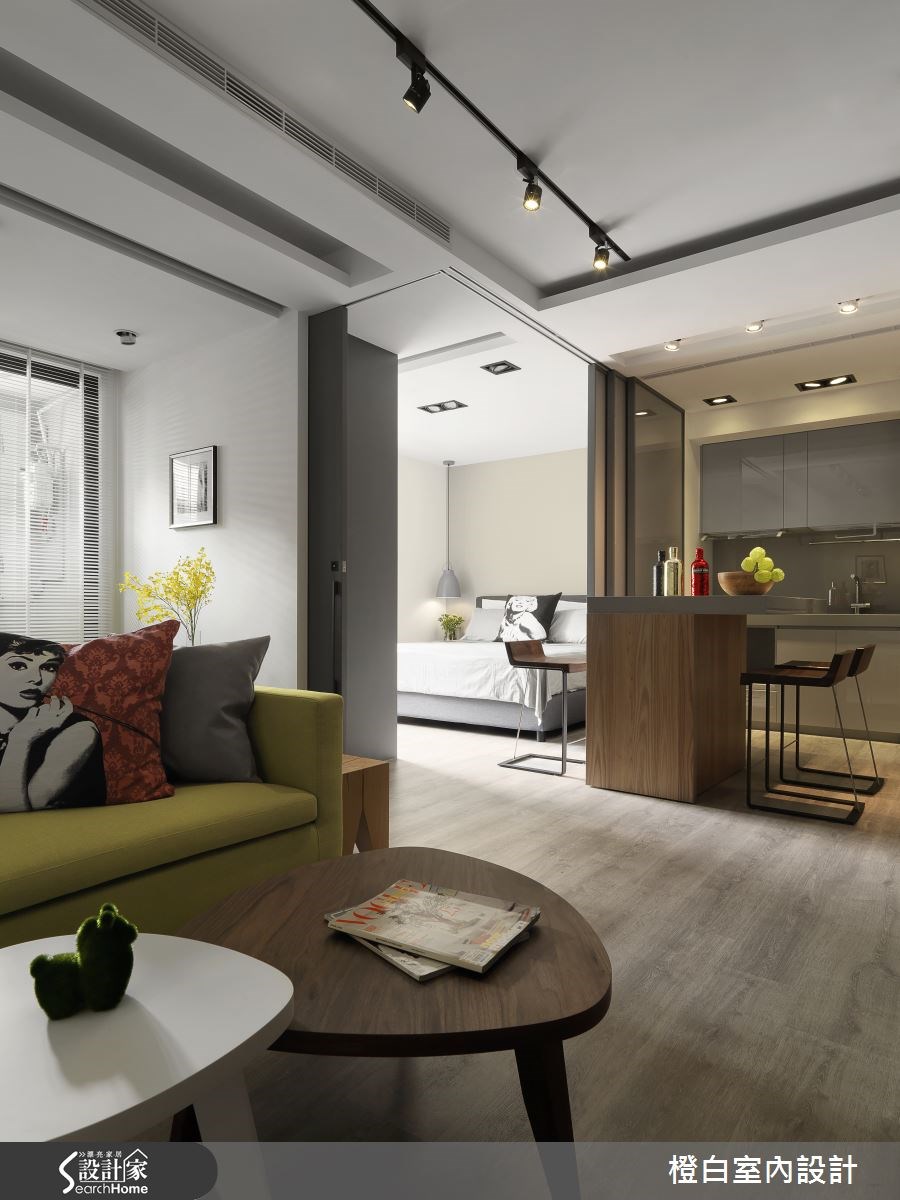 13坪老屋(16~30年)＿混搭風客廳案例圖片＿橙白室內裝修設計工程有限公司＿橙白_46中山北路之12