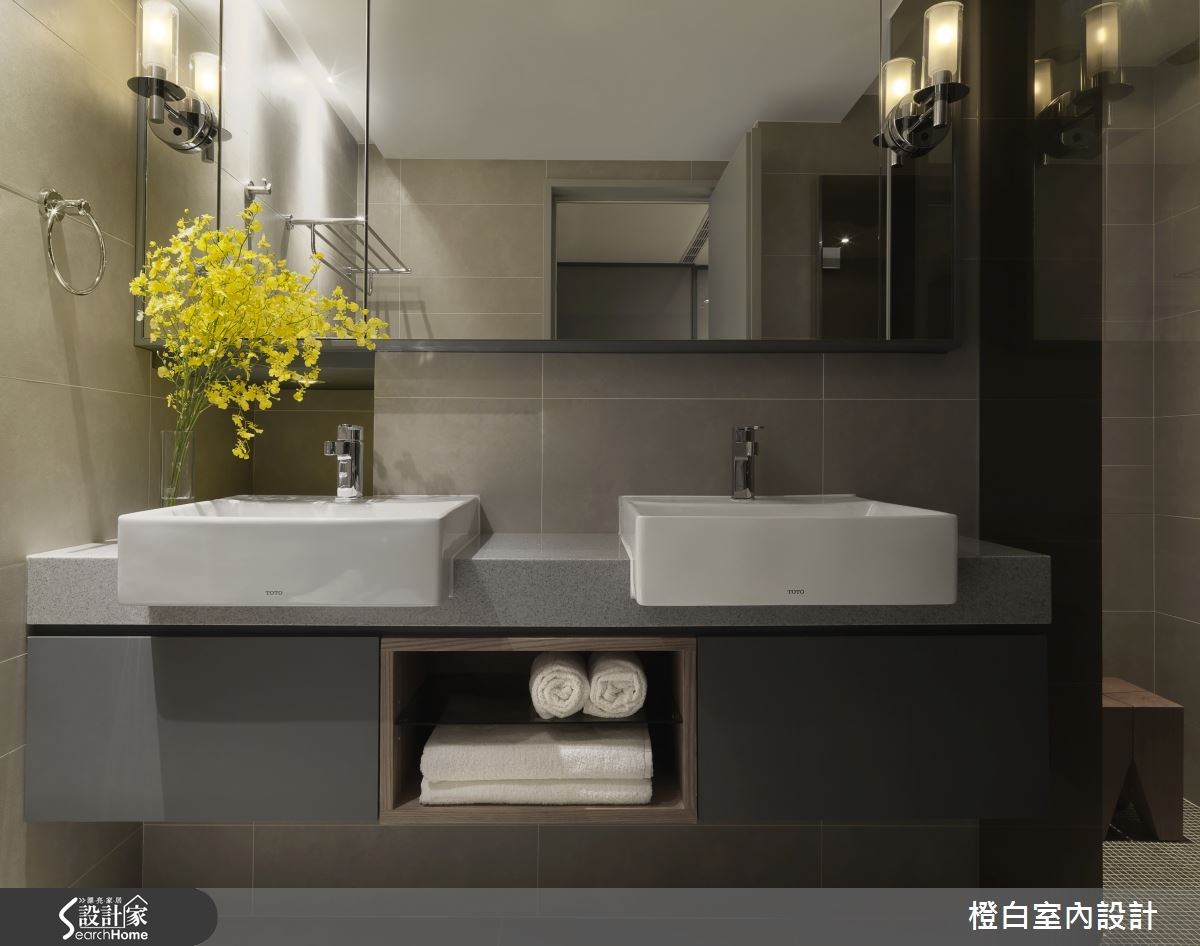 13坪老屋(16~30年)＿混搭風浴室案例圖片＿橙白室內裝修設計工程有限公司＿橙白_46中山北路之19