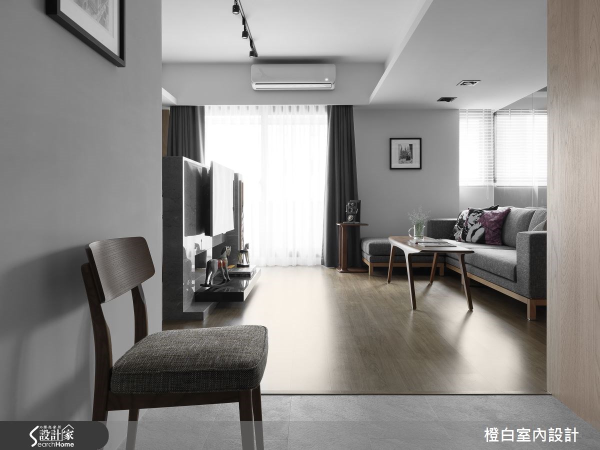 34坪老屋(16~30年)＿現代風客廳案例圖片＿橙白室內裝修設計工程有限公司＿橙白_49羅浮石之1