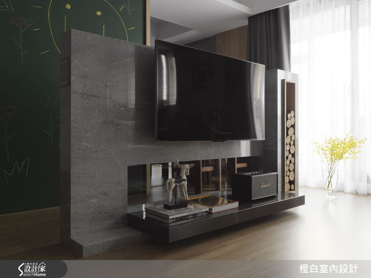 34坪老屋(16~30年)＿現代風客廳案例圖片＿橙白室內裝修設計工程有限公司＿橙白_49羅浮石之4