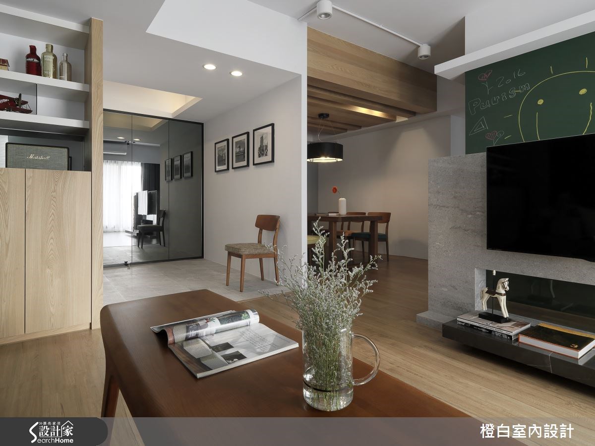 34坪老屋(16~30年)＿現代風客廳案例圖片＿橙白室內裝修設計工程有限公司＿橙白_49羅浮石之12