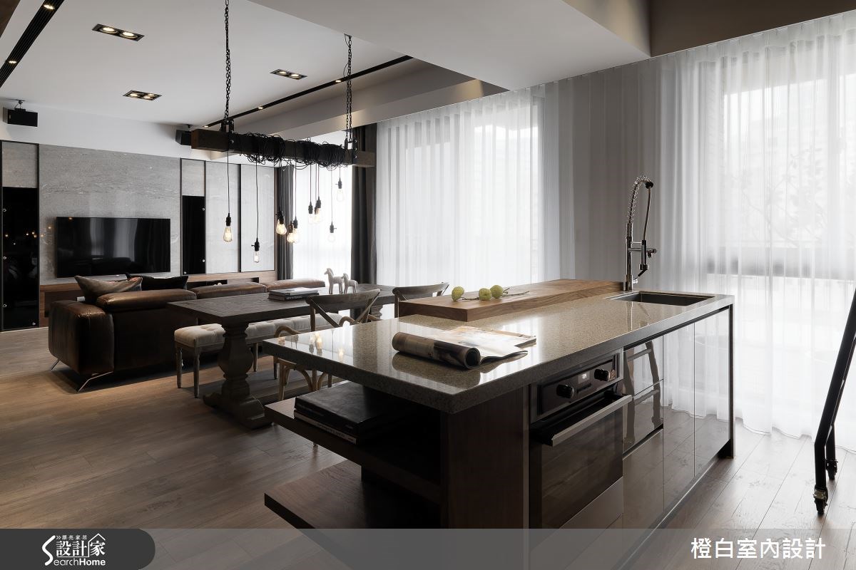 45坪新成屋(5年以下)＿現代風吧檯案例圖片＿橙白室內裝修設計工程有限公司＿橙白_50史恩之11