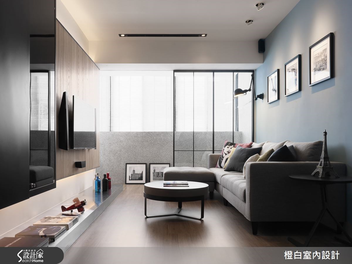 27坪老屋(16~30年)＿混搭風客廳案例圖片＿橙白室內裝修設計工程有限公司＿橙白_51大直之3