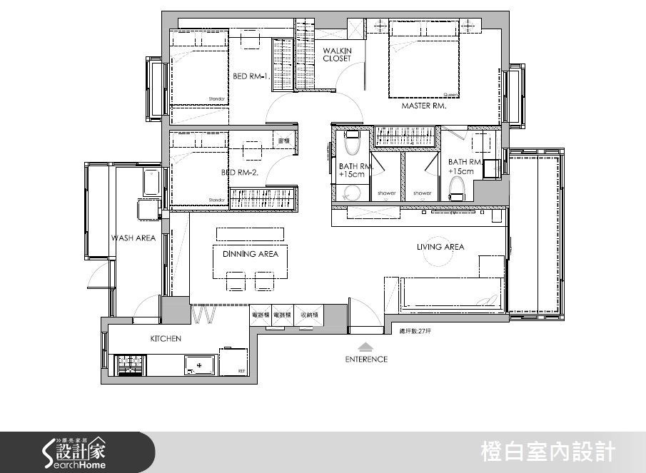27坪老屋(16~30年)＿混搭風案例圖片＿橙白室內裝修設計工程有限公司＿橙白_51大直之31