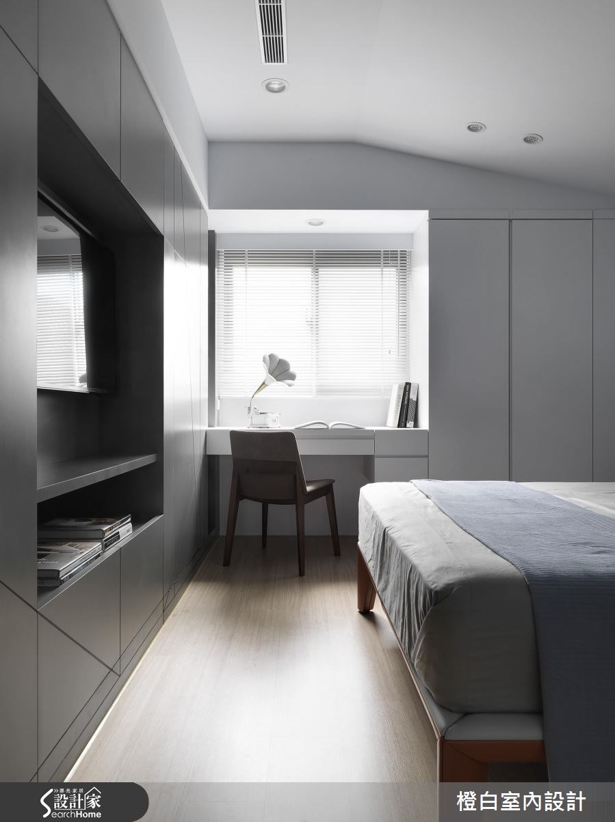 28坪中古屋(5~15年)＿簡約風臥室案例圖片＿橙白室內裝修設計工程有限公司＿橙白_54大直之25