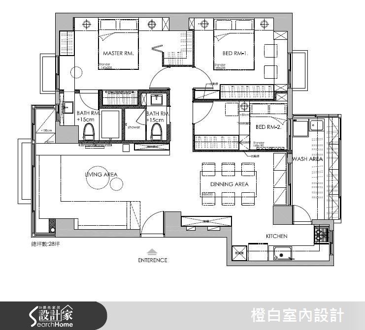 28坪中古屋(5~15年)＿簡約風案例圖片＿橙白室內裝修設計工程有限公司＿橙白_54大直之33