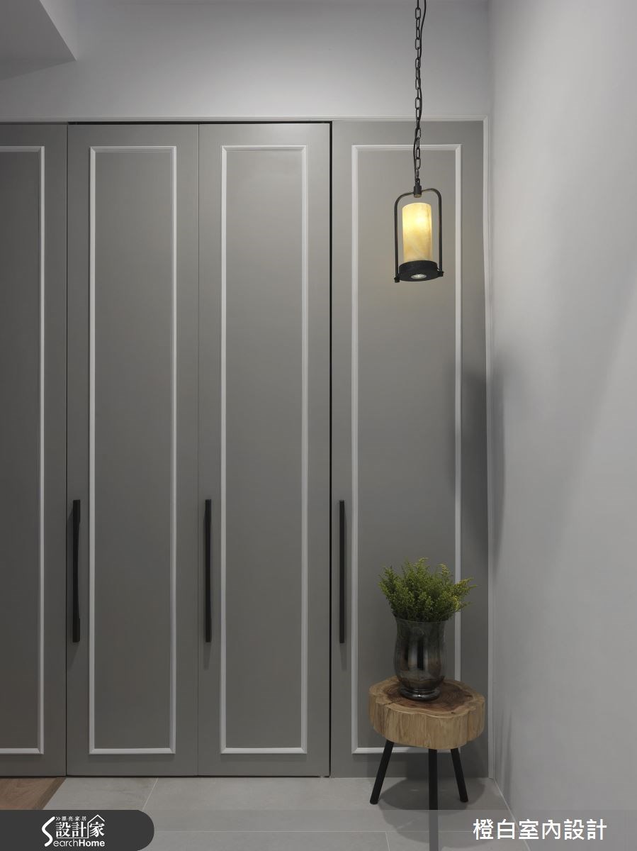 76坪老屋(16~30年)＿混搭風玄關案例圖片＿橙白室內裝修設計工程有限公司＿橙白_55瓏山林之1