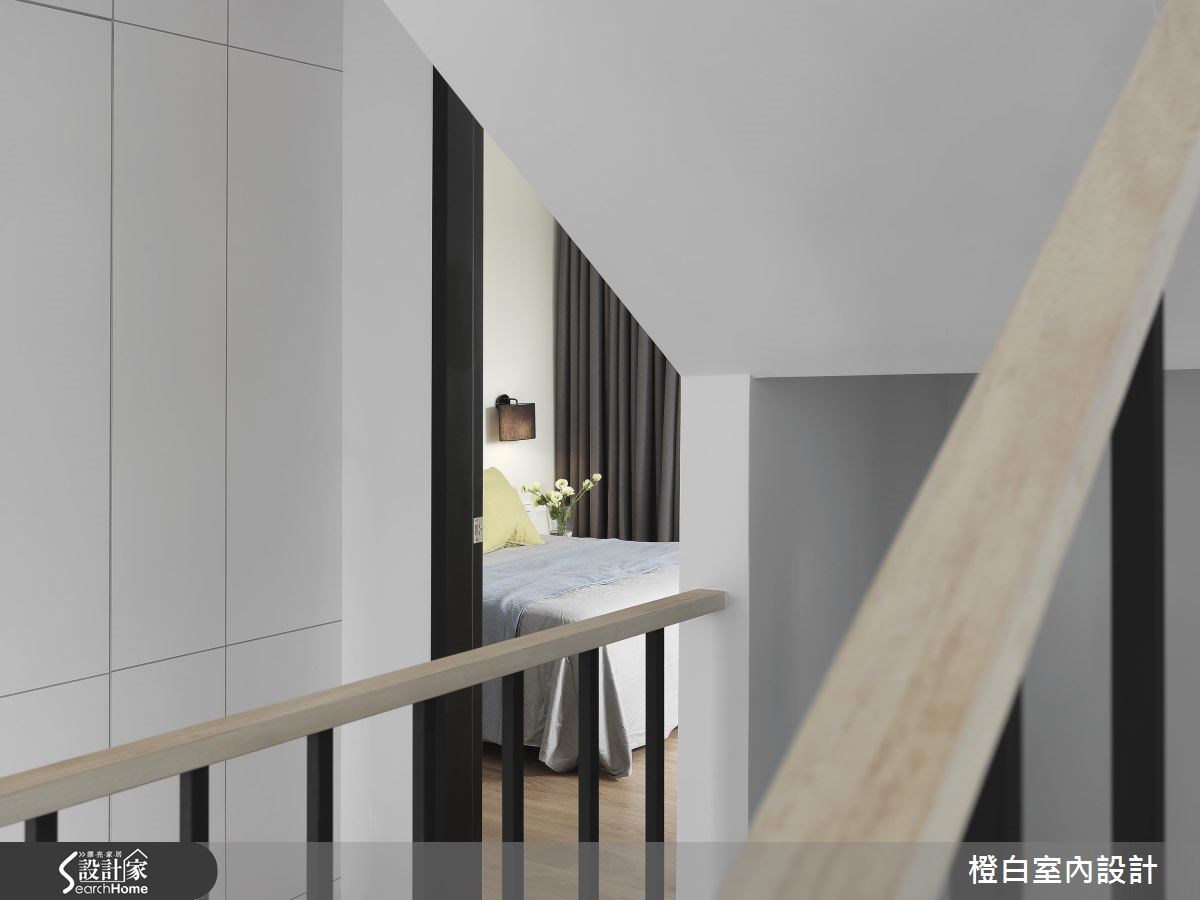 76坪老屋(16~30年)＿混搭風臥室樓梯案例圖片＿橙白室內裝修設計工程有限公司＿橙白_55瓏山林之12