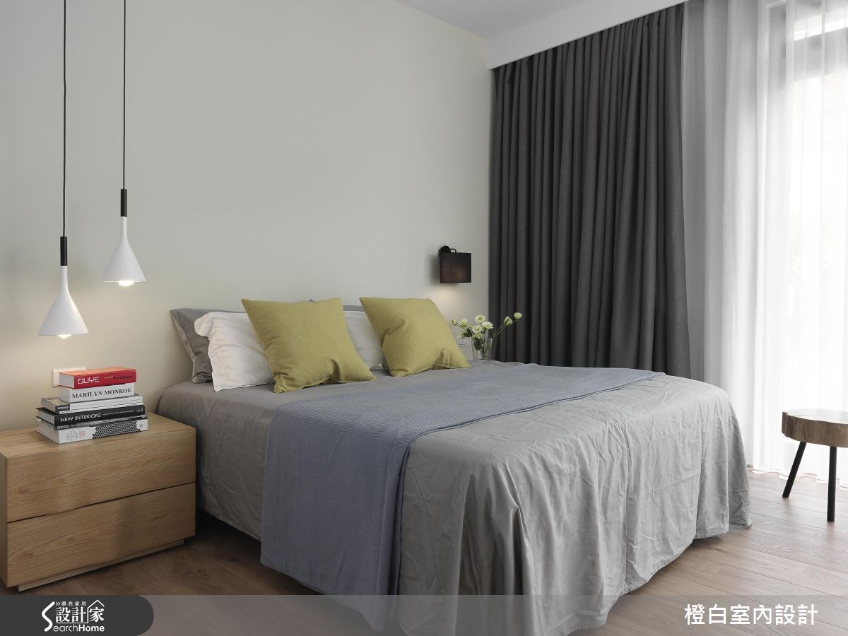 76坪老屋(16~30年)＿混搭風臥室案例圖片＿橙白室內裝修設計工程有限公司＿橙白_55瓏山林之17