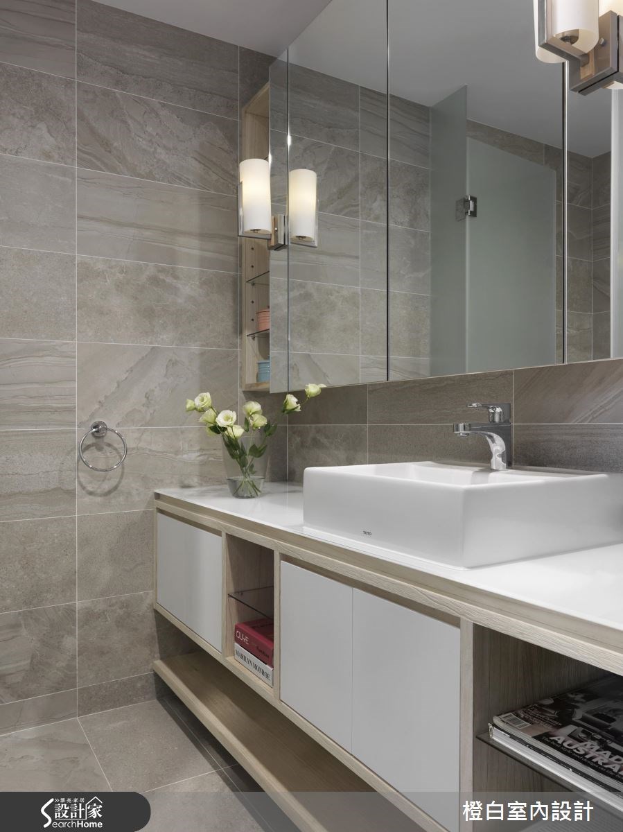 76坪老屋(16~30年)＿混搭風浴室案例圖片＿橙白室內裝修設計工程有限公司＿橙白_55瓏山林之20