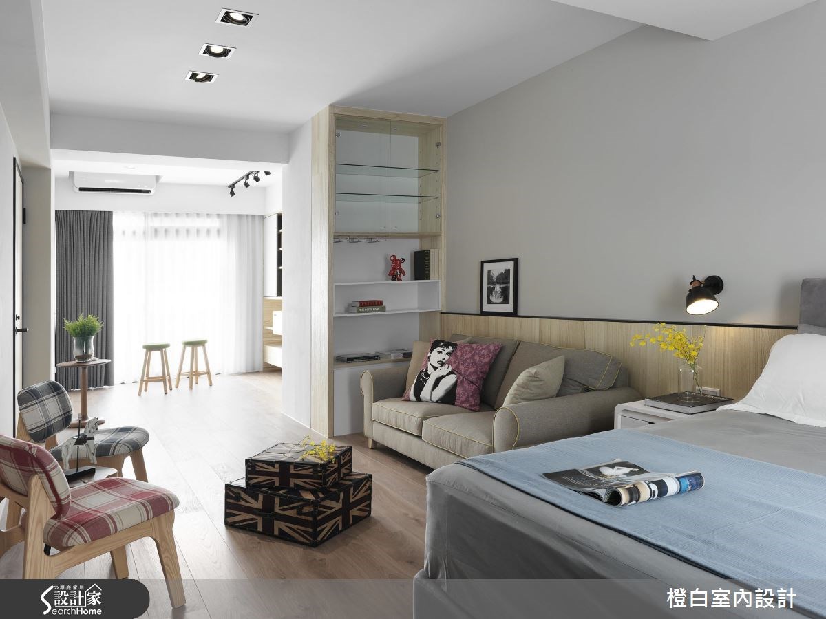 76坪老屋(16~30年)＿混搭風臥室案例圖片＿橙白室內裝修設計工程有限公司＿橙白_55瓏山林之30