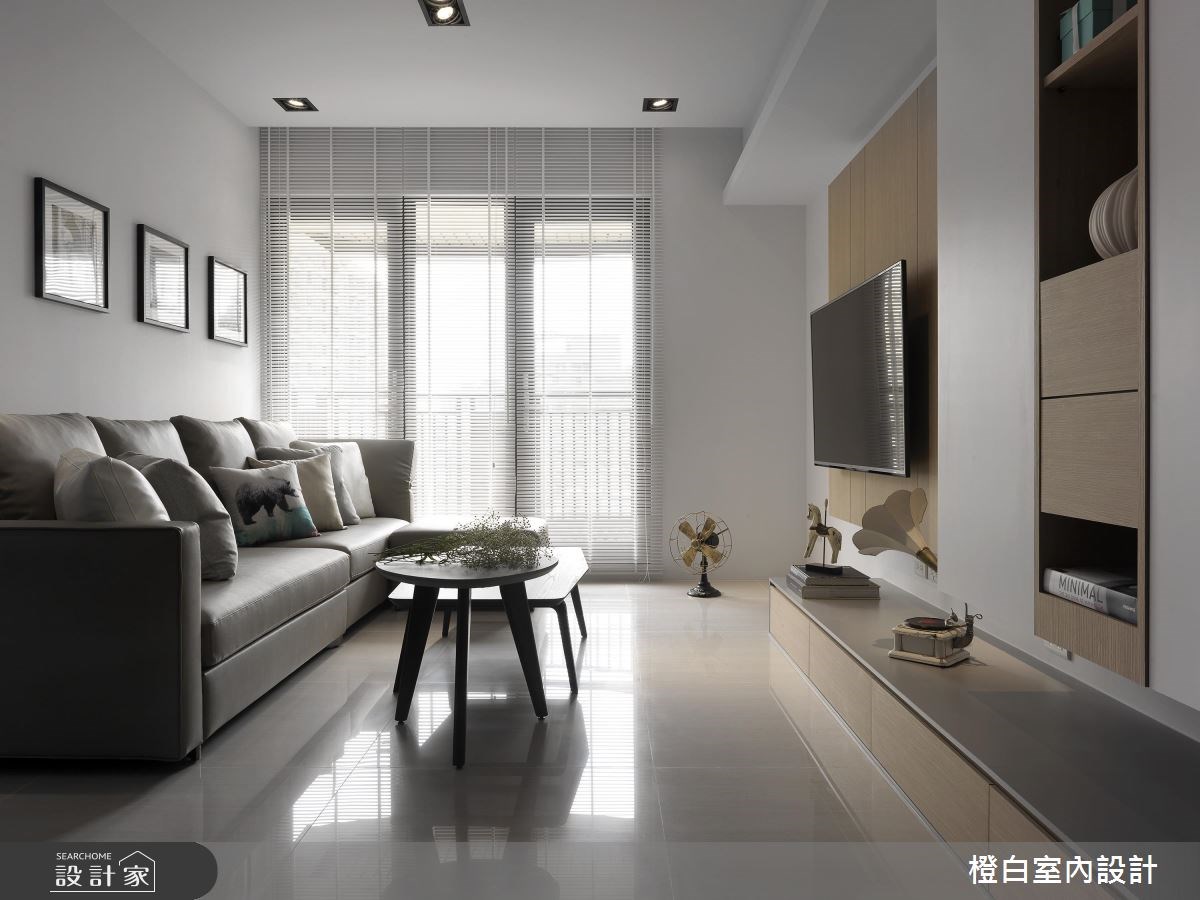 27坪新成屋(5年以下)＿北歐風客廳案例圖片＿橙白室內裝修設計工程有限公司＿橙白_57竹北湛泰之5