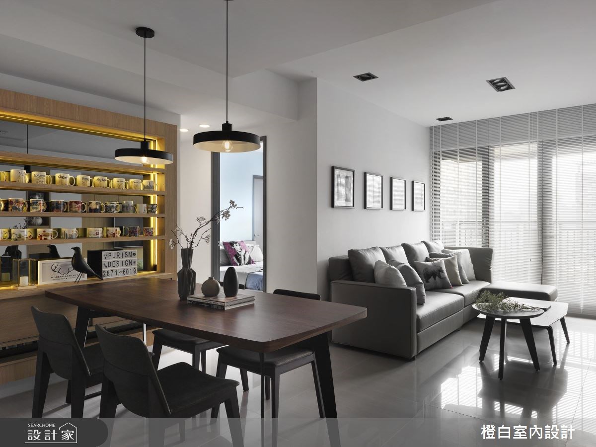 27坪新成屋(5年以下)＿北歐風客廳餐廳案例圖片＿橙白室內裝修設計工程有限公司＿橙白_57竹北湛泰之15