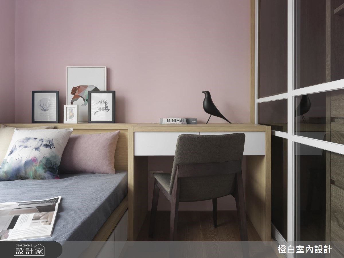 27坪新成屋(5年以下)＿北歐風臥室案例圖片＿橙白室內裝修設計工程有限公司＿橙白_57竹北湛泰之22