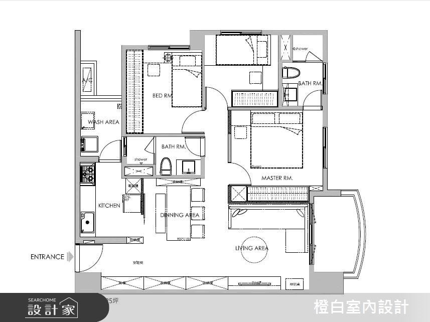 27坪新成屋(5年以下)＿北歐風案例圖片＿橙白室內裝修設計工程有限公司＿橙白_57竹北湛泰之23