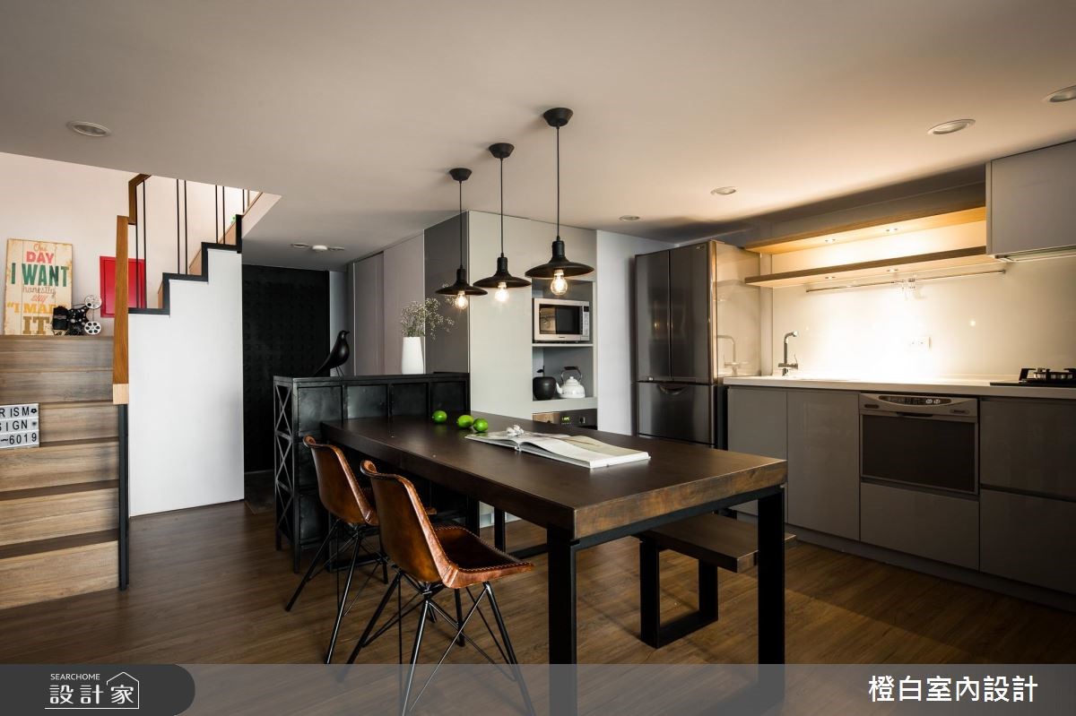 20坪中古屋(5~15年)＿混搭風餐廳案例圖片＿橙白室內裝修設計工程有限公司＿橙白_58南加州之9