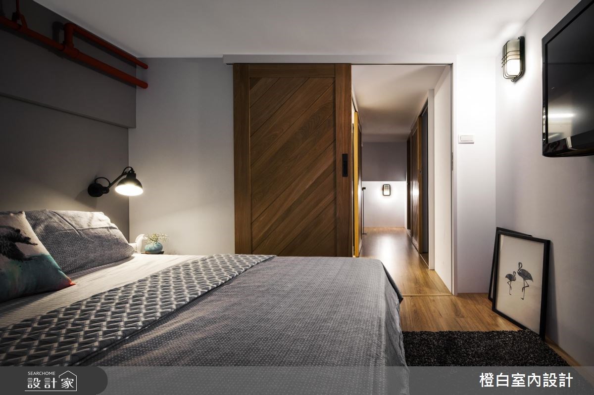 20坪中古屋(5~15年)＿混搭風臥室案例圖片＿橙白室內裝修設計工程有限公司＿橙白_58南加州之19