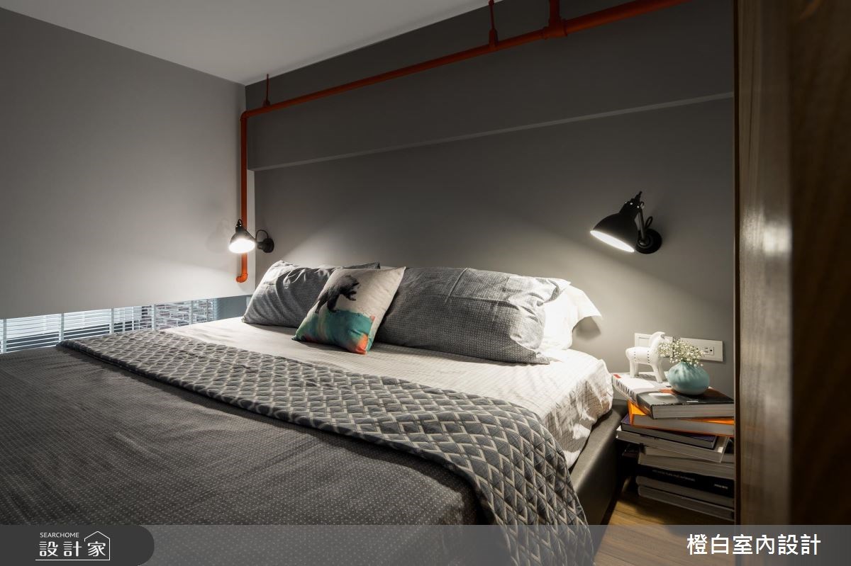 20坪中古屋(5~15年)＿混搭風臥室案例圖片＿橙白室內裝修設計工程有限公司＿橙白_58南加州之20