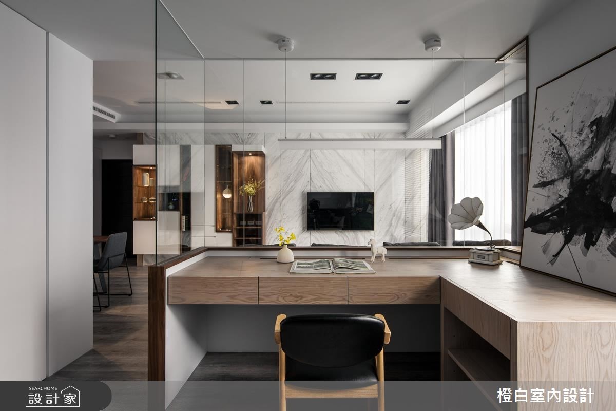 28坪新成屋(5年以下)＿現代風書房案例圖片＿橙白室內裝修設計工程有限公司＿橙白_59文學苑之7