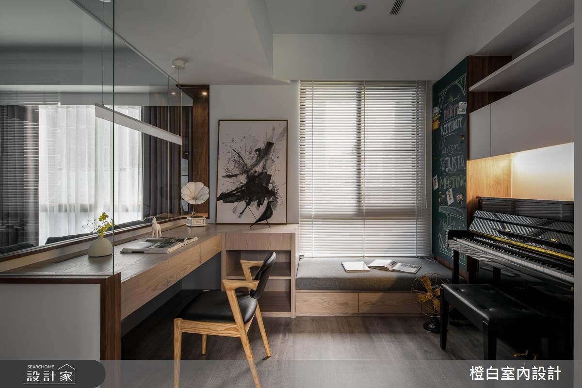 28坪新成屋(5年以下)＿現代風書房臥榻案例圖片＿橙白室內裝修設計工程有限公司＿橙白_59文學苑之14