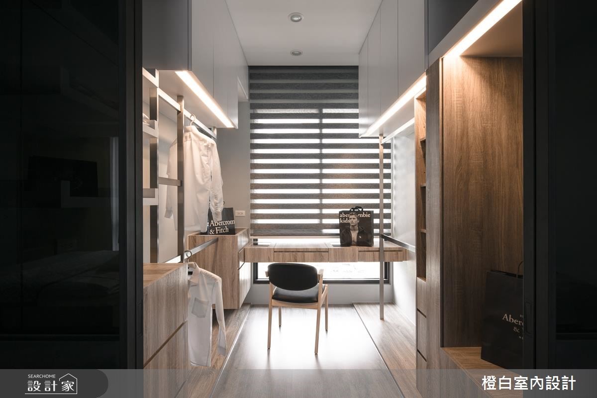 28坪新成屋(5年以下)＿現代風更衣間案例圖片＿橙白室內裝修設計工程有限公司＿橙白_59文學苑之20