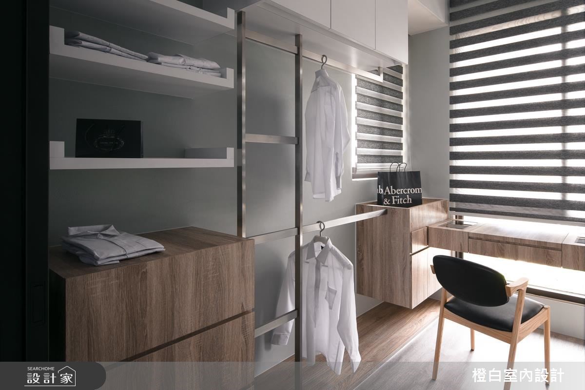 28坪新成屋(5年以下)＿現代風更衣間案例圖片＿橙白室內裝修設計工程有限公司＿橙白_59文學苑之21