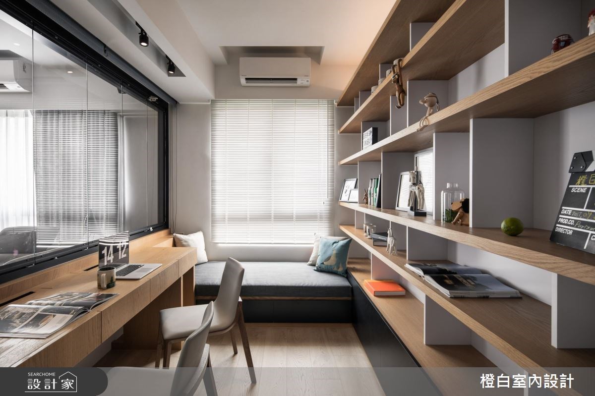 36坪中古屋(5~15年)＿混搭風書房案例圖片＿橙白室內裝修設計工程有限公司＿橙白_60一品大觀之19