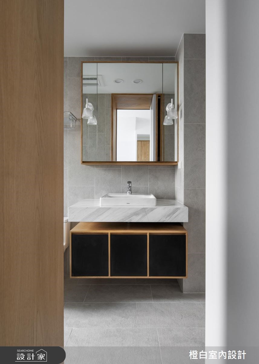 36坪中古屋(5~15年)＿混搭風浴室案例圖片＿橙白室內裝修設計工程有限公司＿橙白_60一品大觀之31