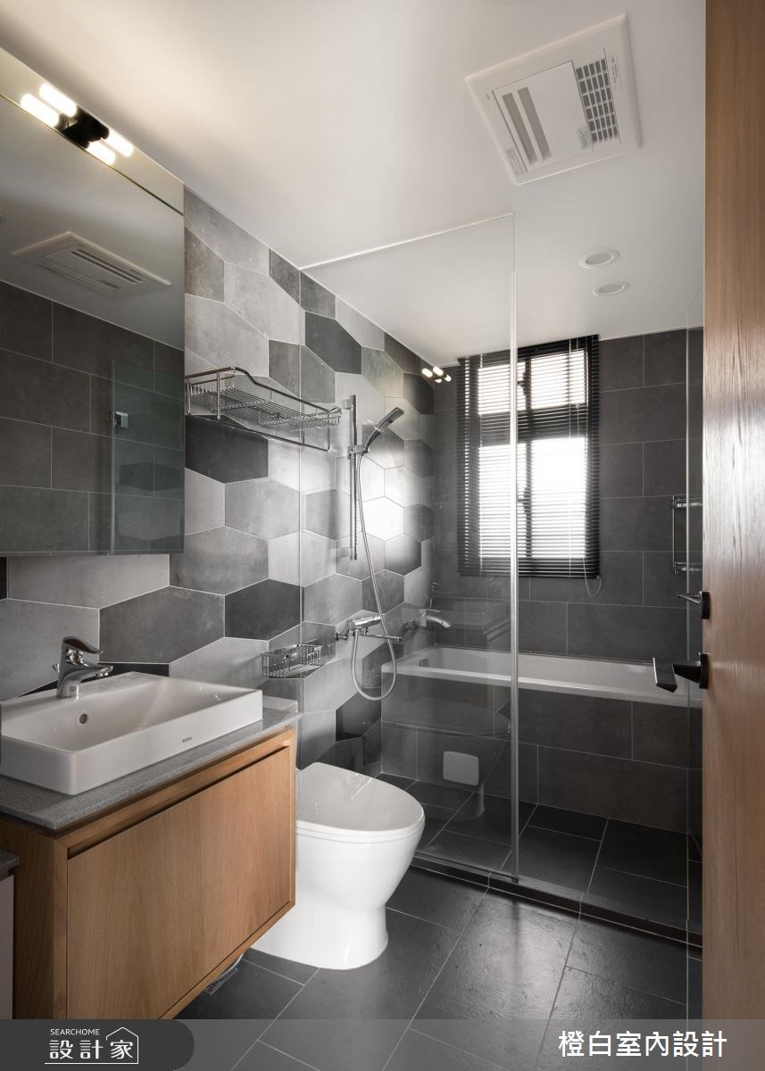 36坪中古屋(5~15年)＿混搭風浴室案例圖片＿橙白室內裝修設計工程有限公司＿橙白_60一品大觀之32