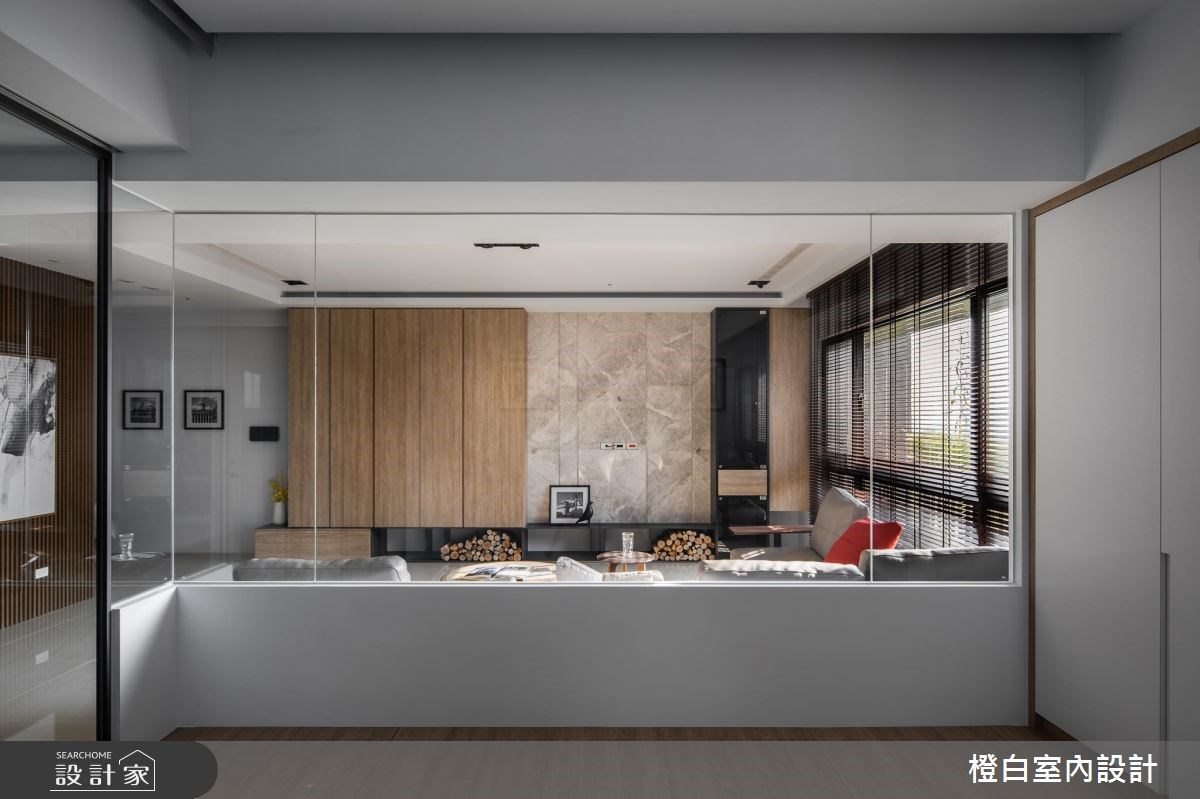 50坪新成屋(5年以下)＿現代風客廳案例圖片＿橙白室內裝修設計工程有限公司＿橙白_61台中文南仰真之15