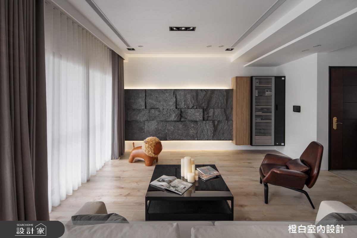 45坪新成屋(5年以下)＿混搭風客廳案例圖片＿橙白室內裝修設計工程有限公司＿橙白_62首富之31