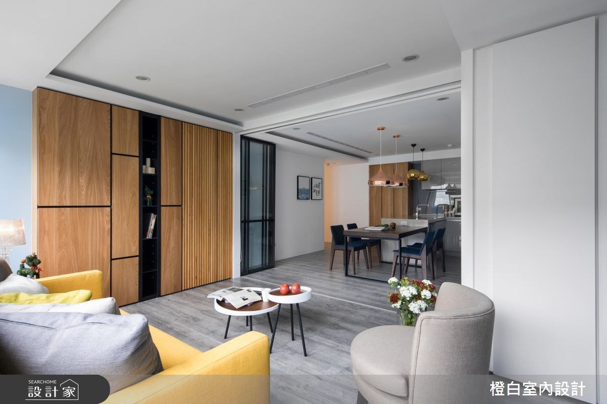 14坪老屋(16~30年)＿簡約風客廳餐廳案例圖片＿橙白室內裝修設計工程有限公司＿橙白_63國賓藝術之3