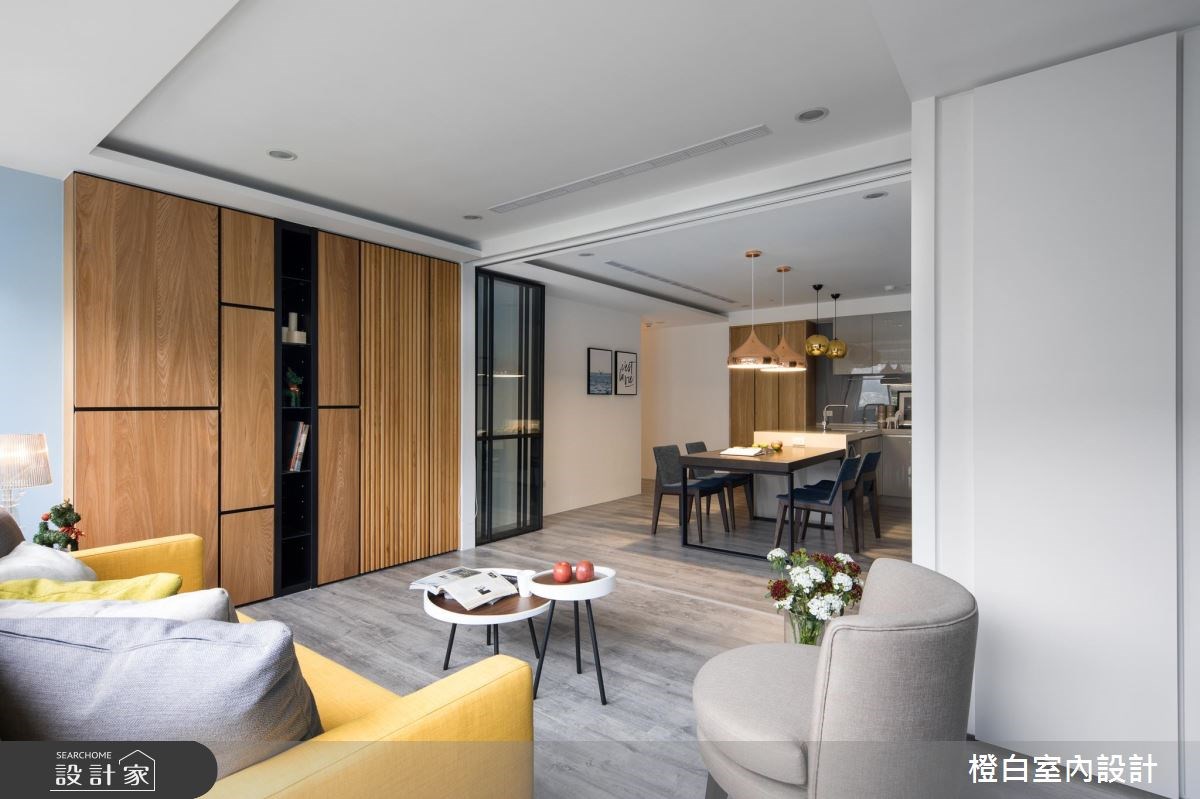 14坪老屋(16~30年)＿簡約風客廳餐廳案例圖片＿橙白室內裝修設計工程有限公司＿橙白_63國賓藝術之4
