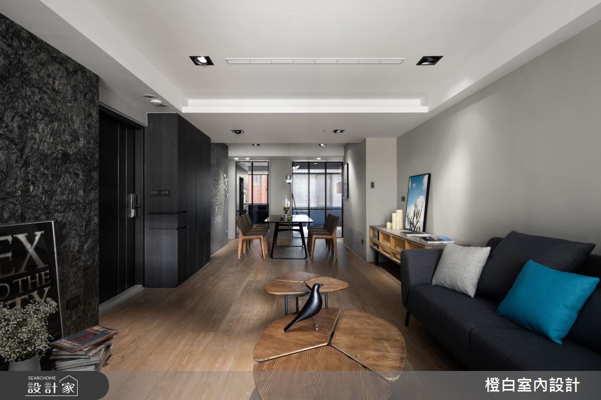 30坪老屋(16~30年)＿現代風客廳案例圖片＿橙白室內裝修設計工程有限公司＿橙白_64翡翠雙星之4