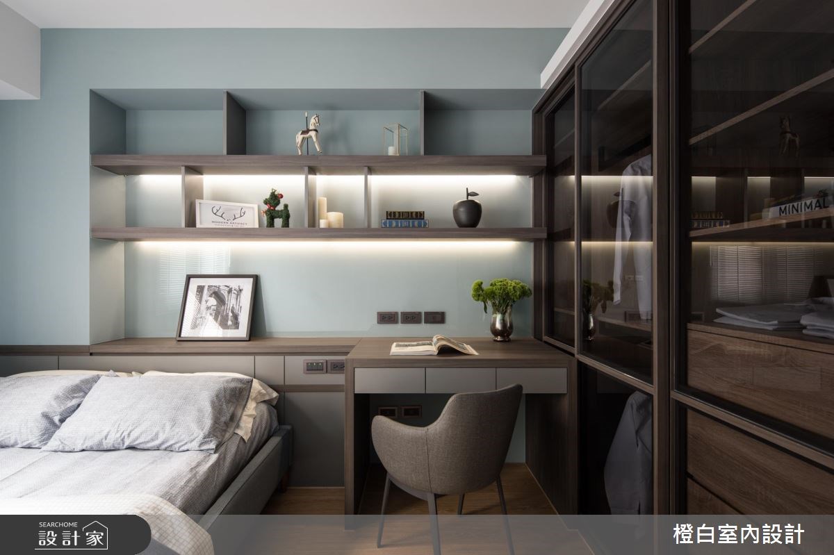 30坪老屋(16~30年)＿現代風臥室案例圖片＿橙白室內裝修設計工程有限公司＿橙白_64翡翠雙星之28