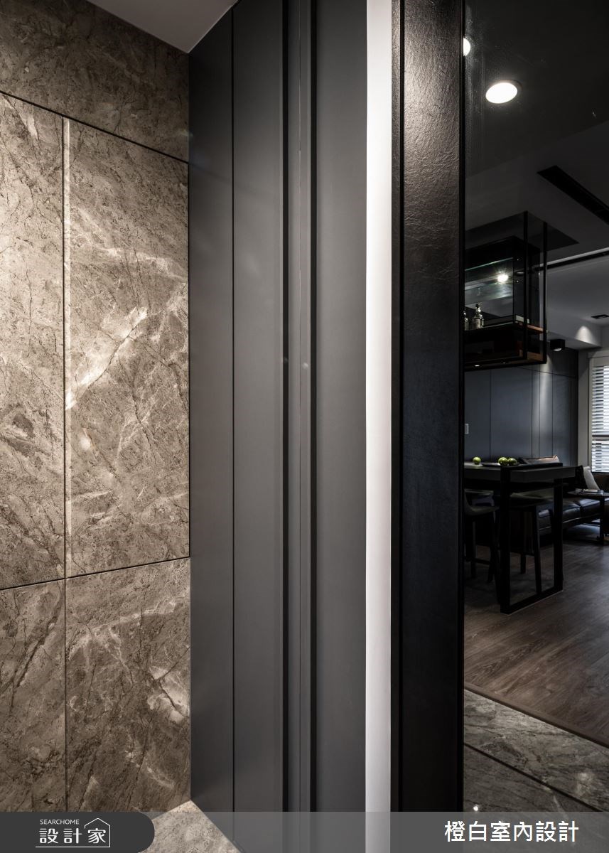 17坪新成屋(5年以下)＿現代風玄關案例圖片＿橙白室內裝修設計工程有限公司＿橙白_66墨花香之2