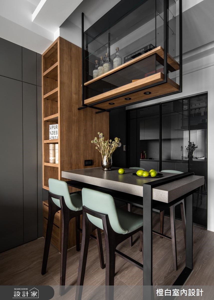 17坪新成屋(5年以下)＿現代風餐廳案例圖片＿橙白室內裝修設計工程有限公司＿橙白_66墨花香之12