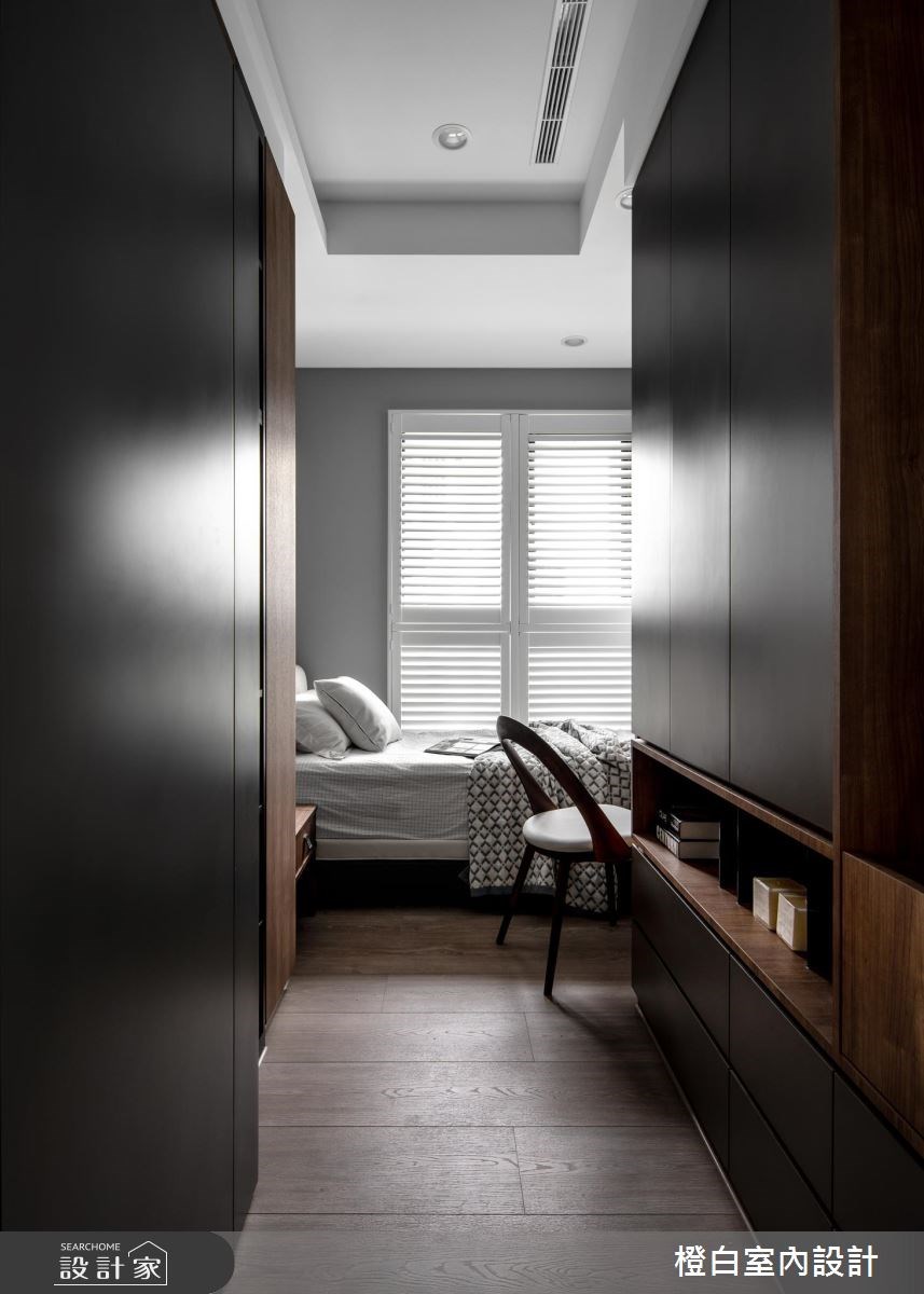 17坪新成屋(5年以下)＿現代風臥室案例圖片＿橙白室內裝修設計工程有限公司＿橙白_66墨花香之19