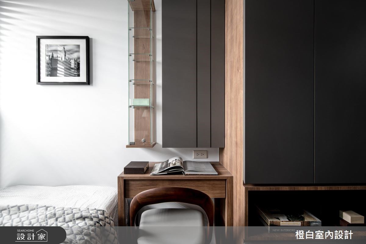 17坪新成屋(5年以下)＿現代風臥室案例圖片＿橙白室內裝修設計工程有限公司＿橙白_66墨花香之22