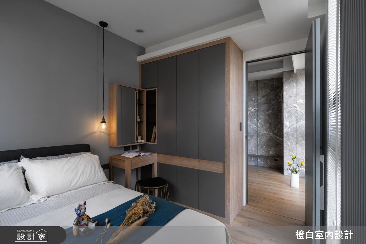 15坪新成屋(5年以下)＿現代風臥室案例圖片＿橙白室內裝修設計工程有限公司＿橙白_67國美大奇之22