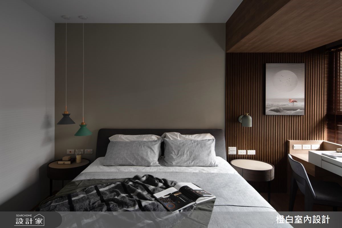 33坪新成屋(5年以下)＿現代風臥室案例圖片＿橙白室內裝修設計工程有限公司＿橙白_68百城歡璽之27