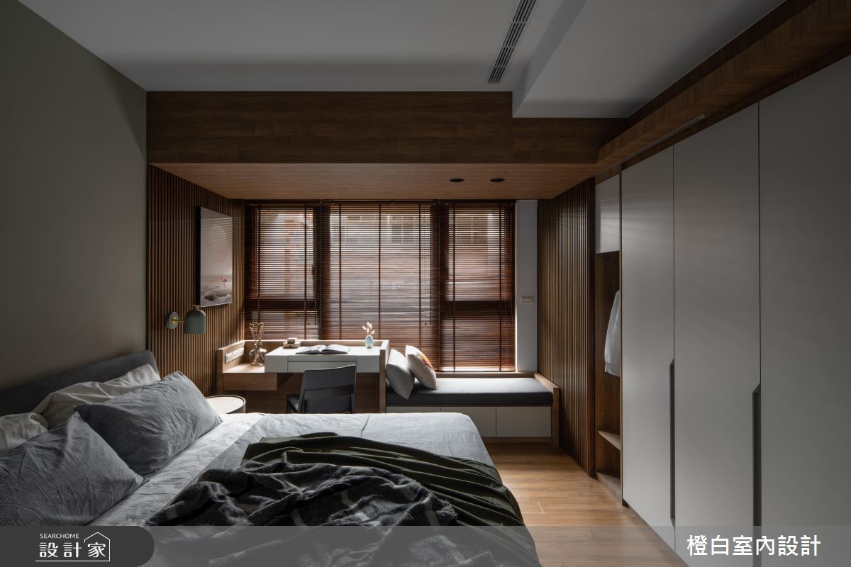 33坪新成屋(5年以下)＿現代風臥室案例圖片＿橙白室內裝修設計工程有限公司＿橙白_68百城歡璽之23