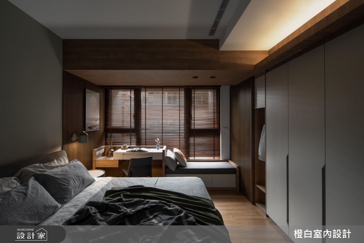 33坪新成屋(5年以下)＿現代風臥室臥榻案例圖片＿橙白室內裝修設計工程有限公司＿橙白_68百城歡璽之24