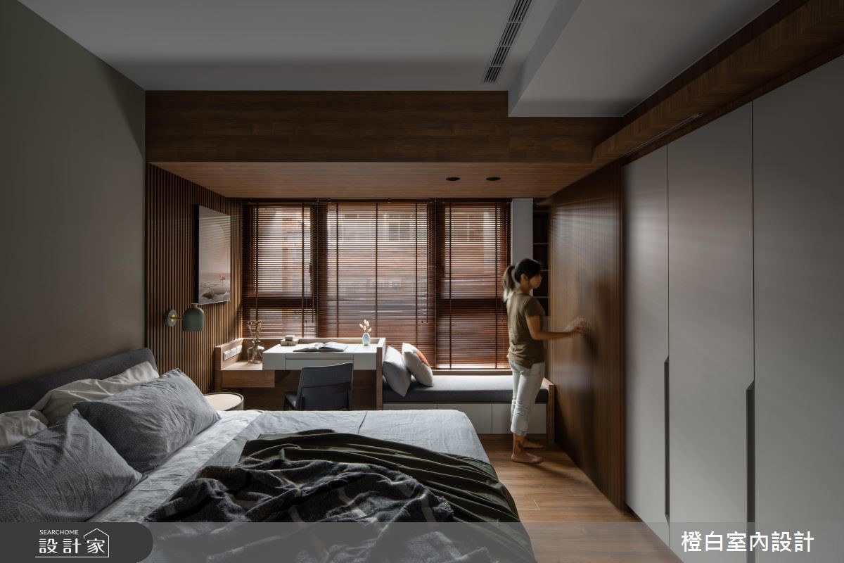 33坪新成屋(5年以下)＿現代風臥室案例圖片＿橙白室內裝修設計工程有限公司＿橙白_68百城歡璽之25