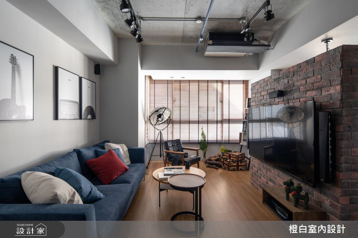 30坪中古屋(5~15年)＿混搭風客廳案例圖片＿橙白室內裝修設計工程有限公司＿橙白_69當代藝術之5