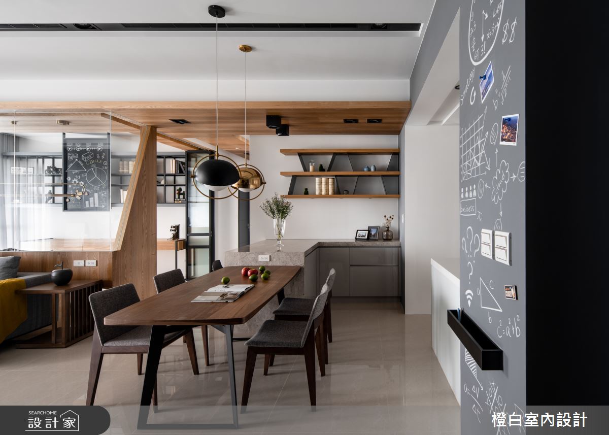 45坪新成屋(5年以下)＿混搭風餐廳案例圖片＿橙白室內裝修設計工程有限公司＿橙白_70遠雄牡丹園之4
