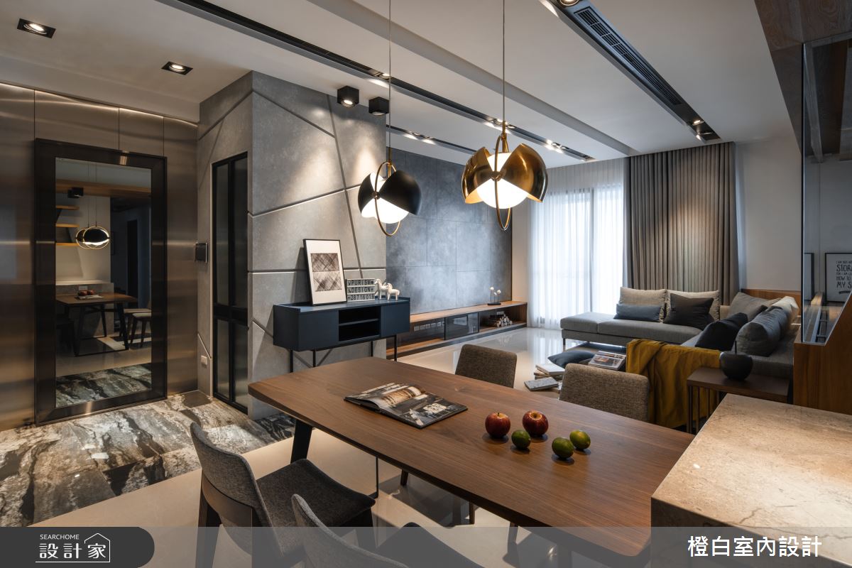 45坪新成屋(5年以下)＿混搭風餐廳案例圖片＿橙白室內裝修設計工程有限公司＿橙白_70遠雄牡丹園之7
