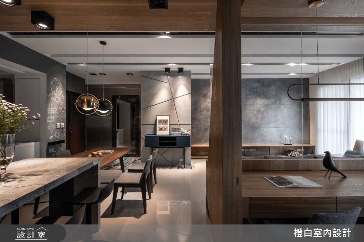45坪新成屋(5年以下)＿混搭風餐廳案例圖片＿橙白室內裝修設計工程有限公司＿橙白_70遠雄牡丹園之10