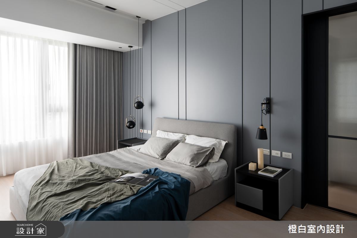 45坪新成屋(5年以下)＿混搭風臥室案例圖片＿橙白室內裝修設計工程有限公司＿橙白_70遠雄牡丹園之22